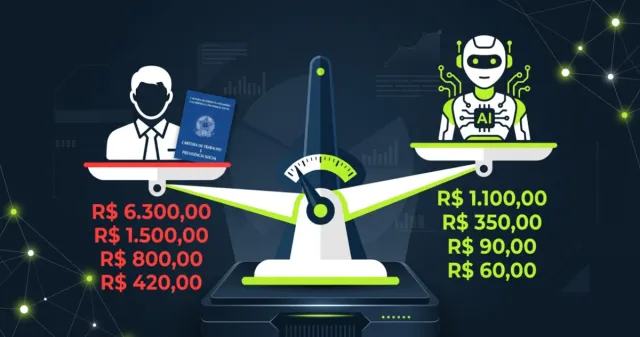 IA vs CLT: quanto custa realmente contratar IA versus um funcionário para sua PME em 2026?